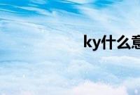 ky什么意思网络用语