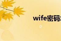 wife密码怎么查看密码