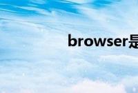 browser是什么意思中文