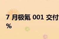 7 月极氪 001 交付 5022 辆 环比增长 16.73%