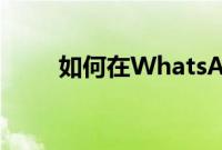 如何在WhatsApp上给自己发消息