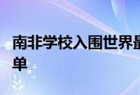 南非学校入围世界最佳学校奖的前三名候选名单