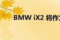 BMW iX2 将作为下一款新能源车型