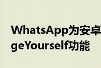 WhatsApp为安卓Beta测试人员推出MessageYourself功能