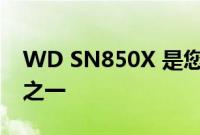 WD SN850X 是您可以获得的最快的驱动器之一