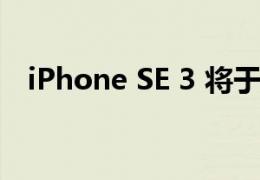 iPhone SE 3 将于 2022 年第一季度发布